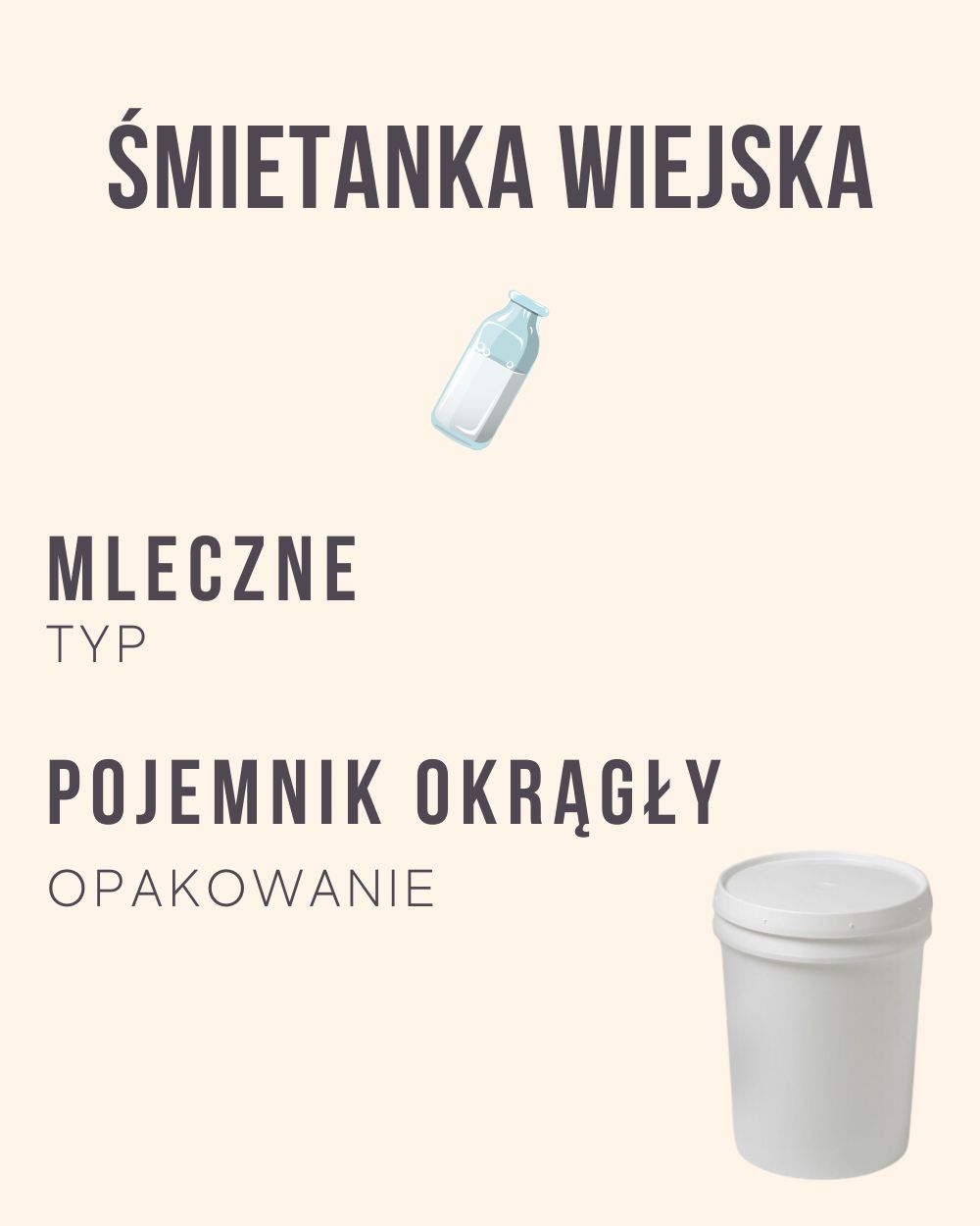 M.1 - Śmietanka wiejska - 4 kg (pojemnik okrągły)