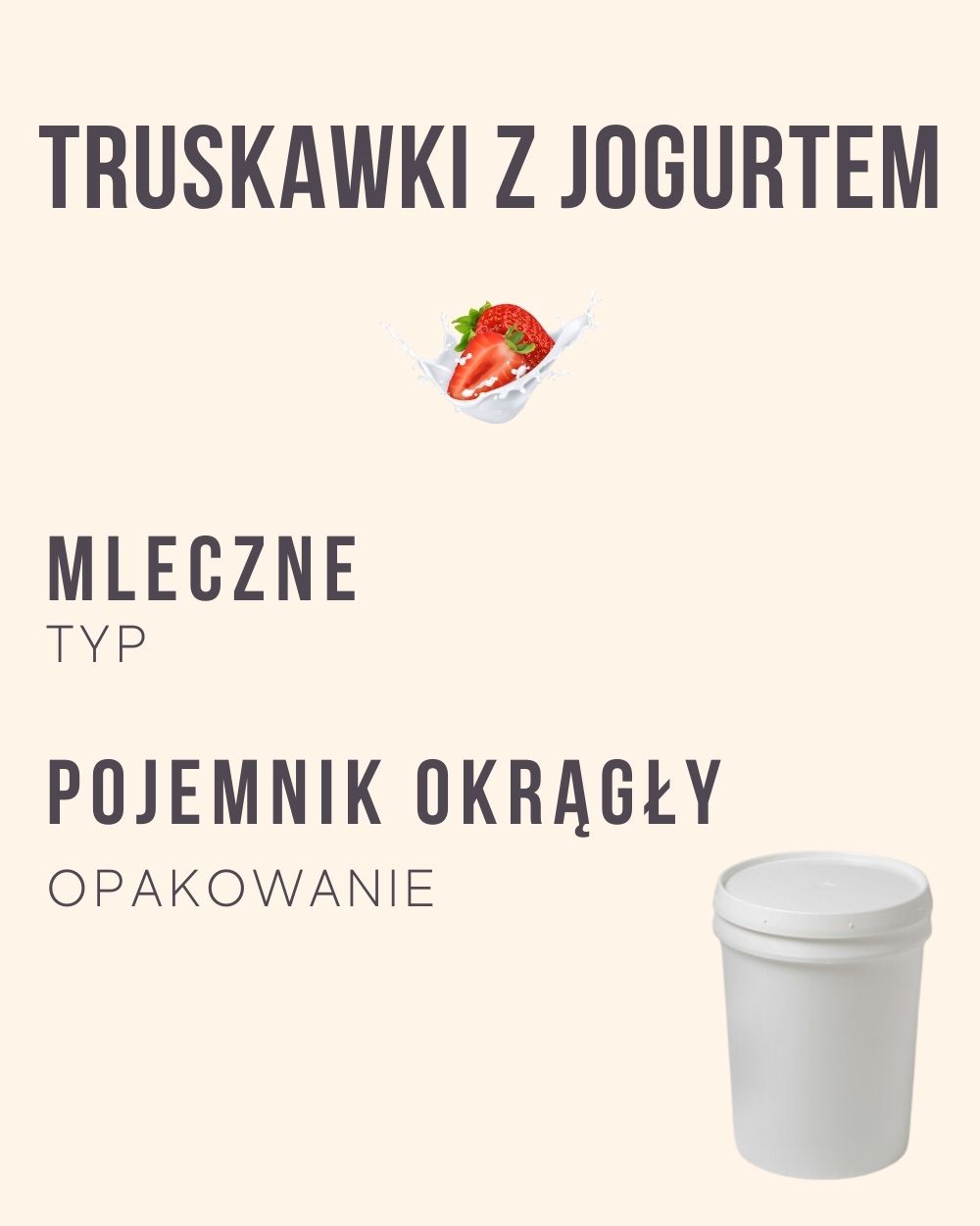 M.13 - Truskawki z jogurtem - 4 kg (pojemnik okrągły)