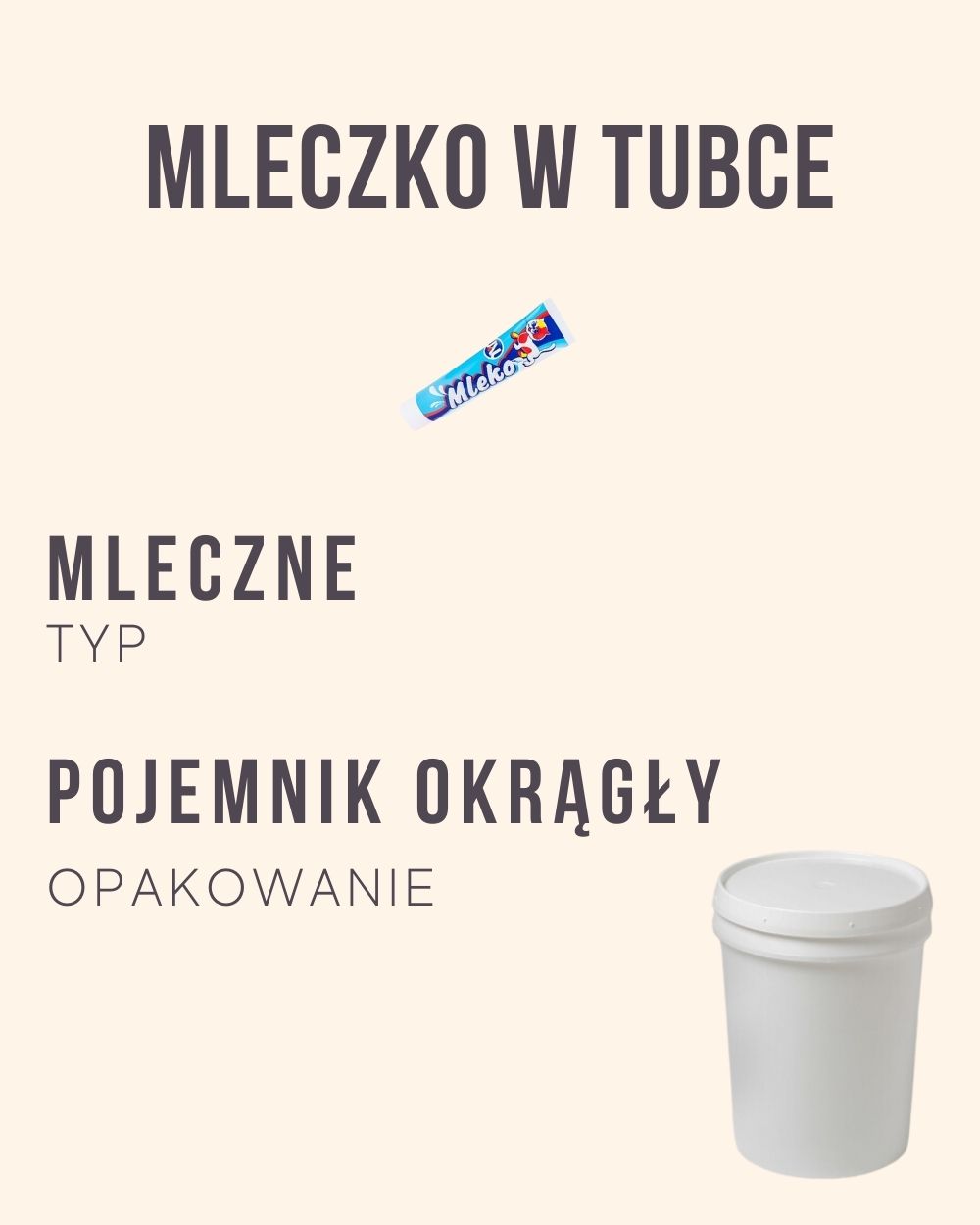 M.16 - Mleczko w tubce - 4 kg (pojemnik okrągły)