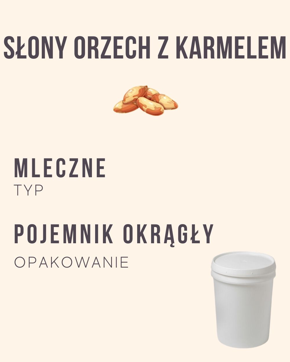 M.18 - Słony orzech z karmelem - 4 kg (pojemnik okrągły)