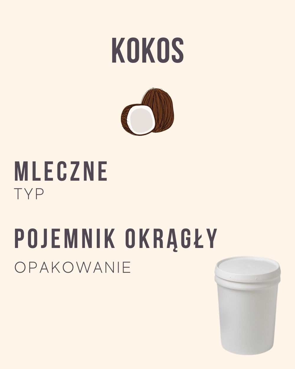 M.20 - Kokos - 4 kg (pojemnik okrągły)