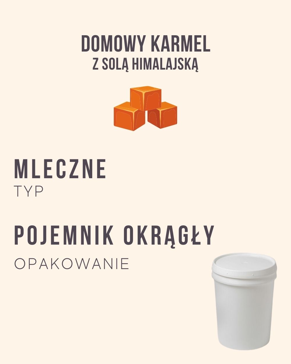 M.23 - Domowy karmel z solą himalajską - 4 kg (pojemnik okrągły)