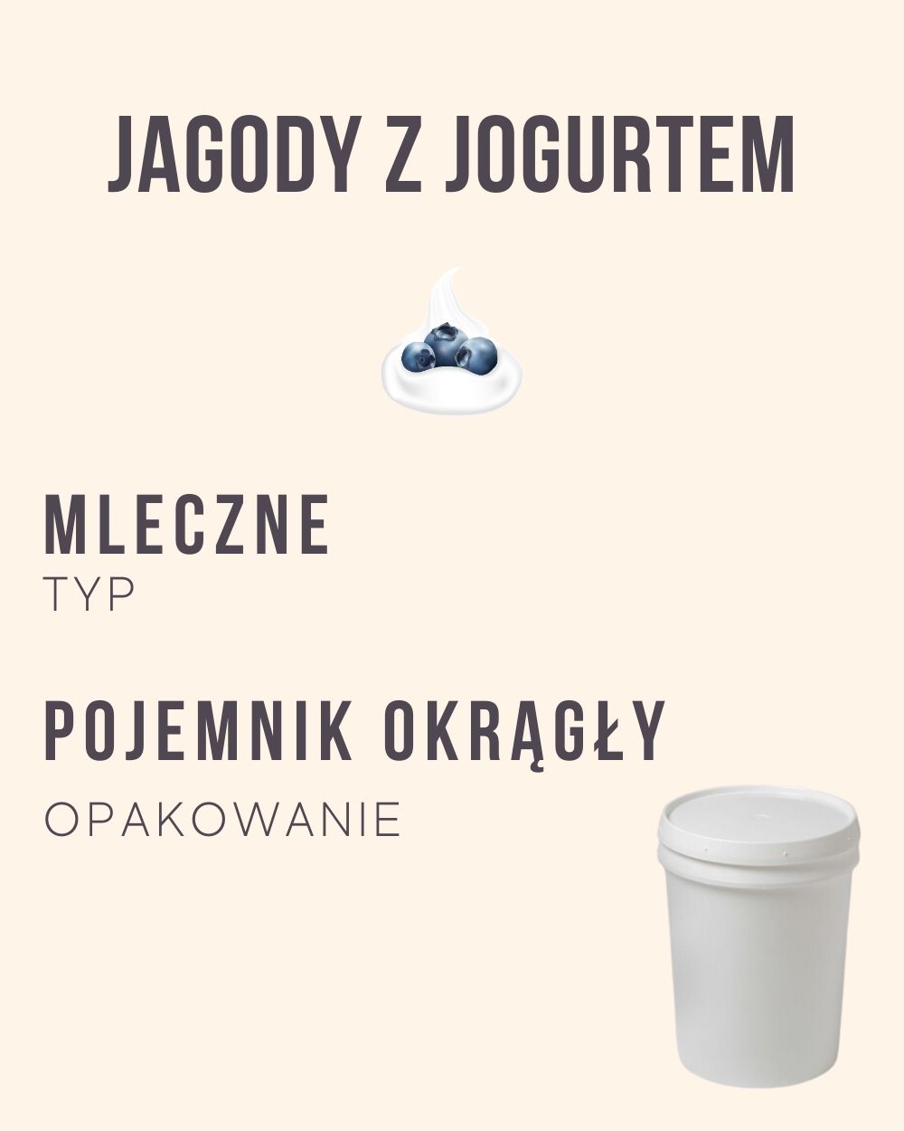 M.26 - Jagody z jogurtem - 4 kg (pojemnik okrągły)