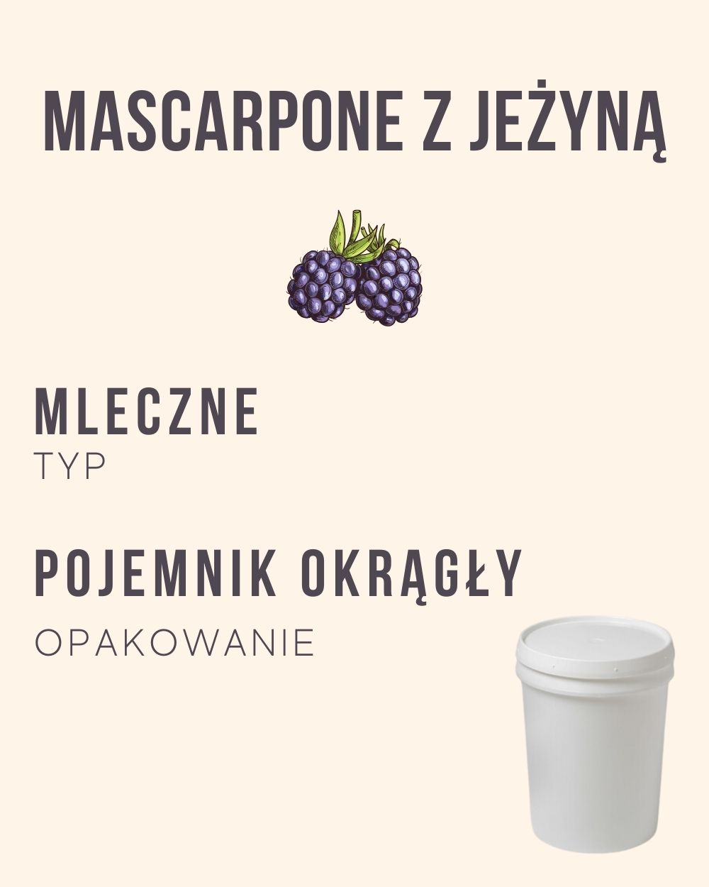 M.30 - Mascarpone z jeżyną - 4 kg (pojemnik okrągły)