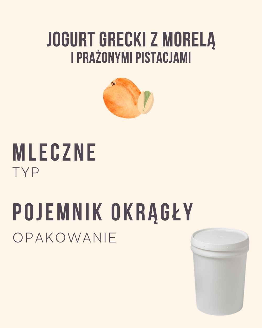 M.31 - Jogurt grecki z morelą i prażonymi pistacjami - 4 kg (pojemnik okrągły)