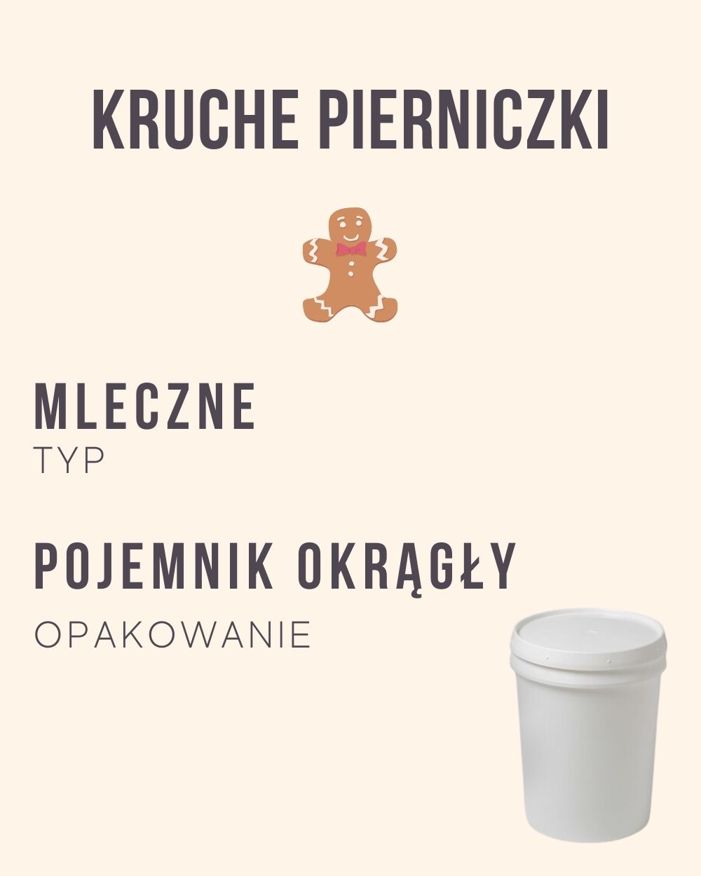 M.41 - Kruche pierniczki - 4 kg (pojemnik okrągły)