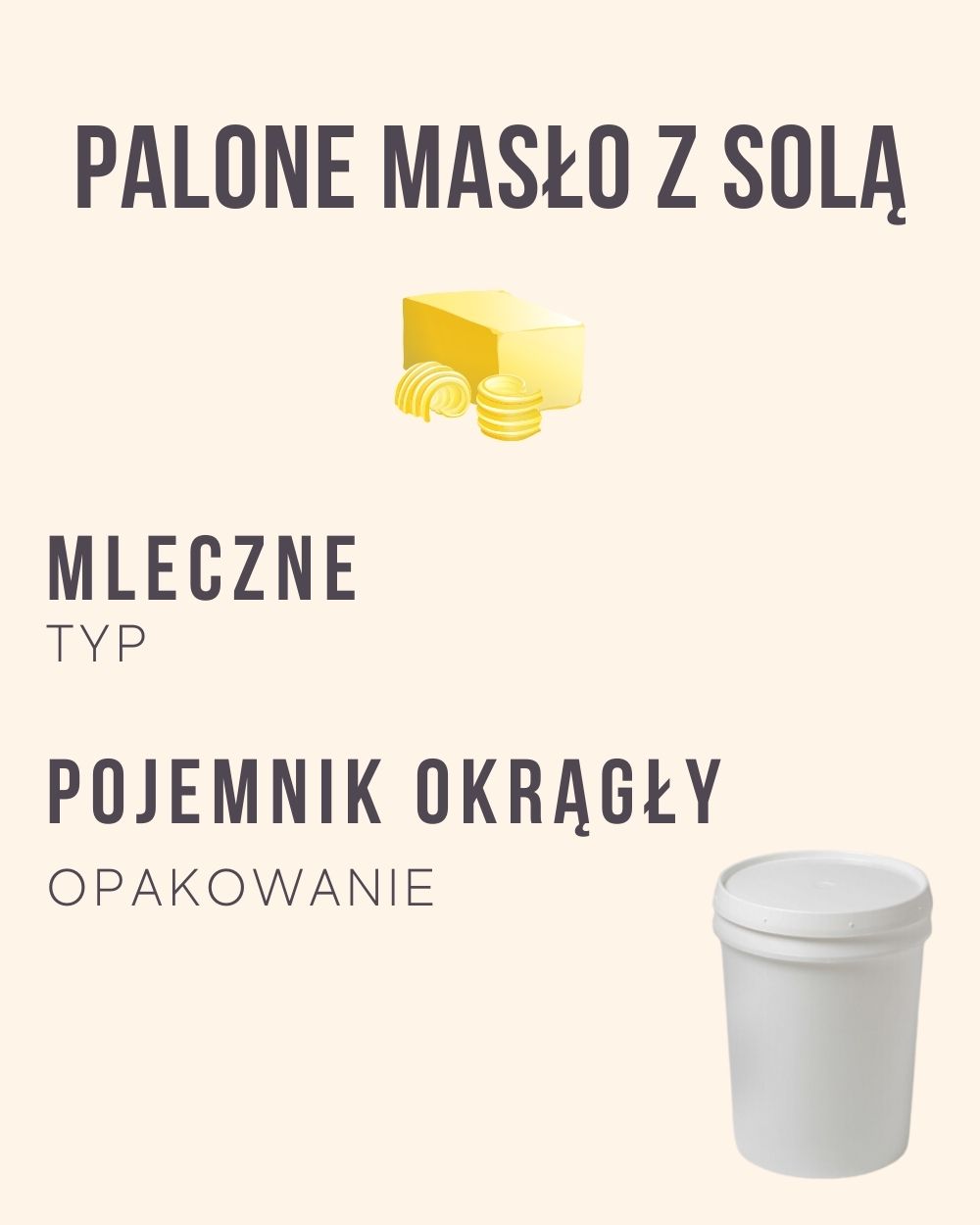 M.43 - Palone masło z solą - 4 kg (pojemnik okrągły)