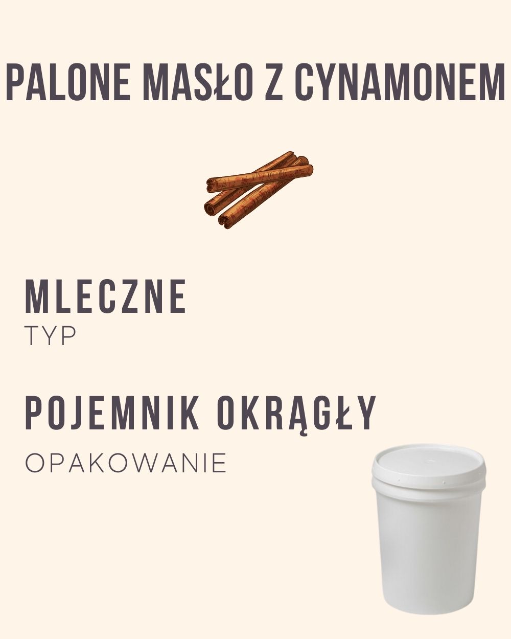 M.49 - Palone masło z cynamonem - 4 kg (pojemnik okrągły)