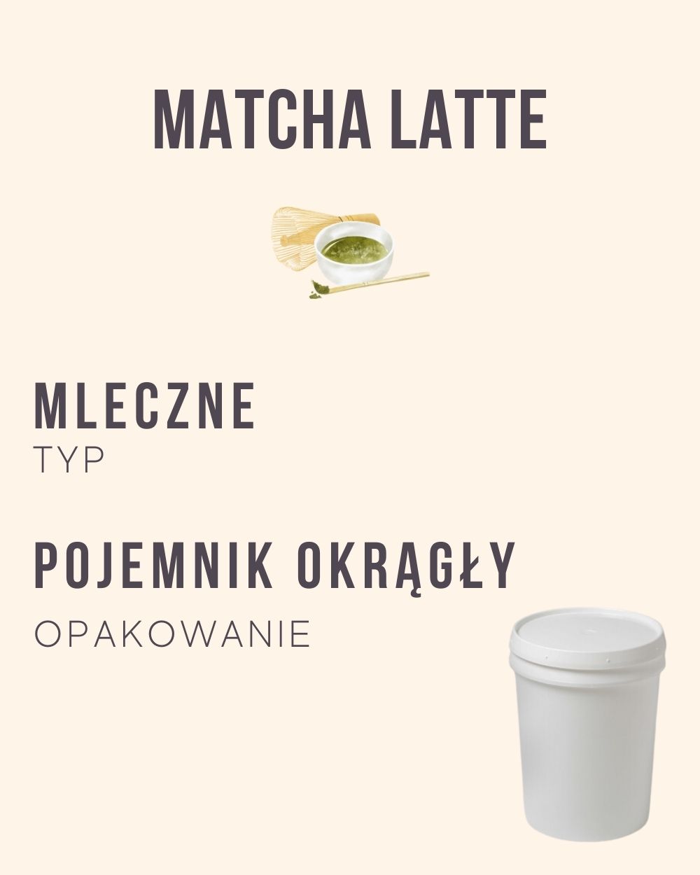 M.8 - Matcha latte - 4 kg (pojemnik okrągły)