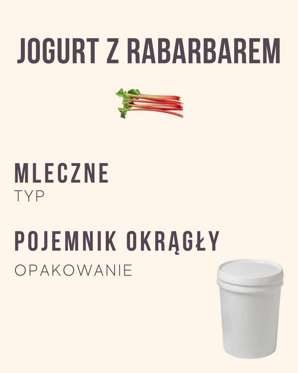 M.9 - Jogurt z rabarbarem - 4 kg (pojemnik okrągły)