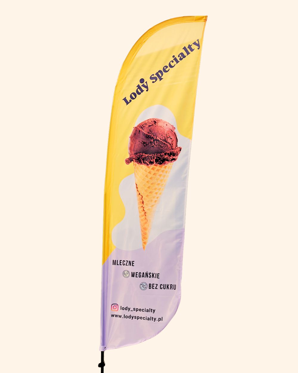 flaga reklamowa lody