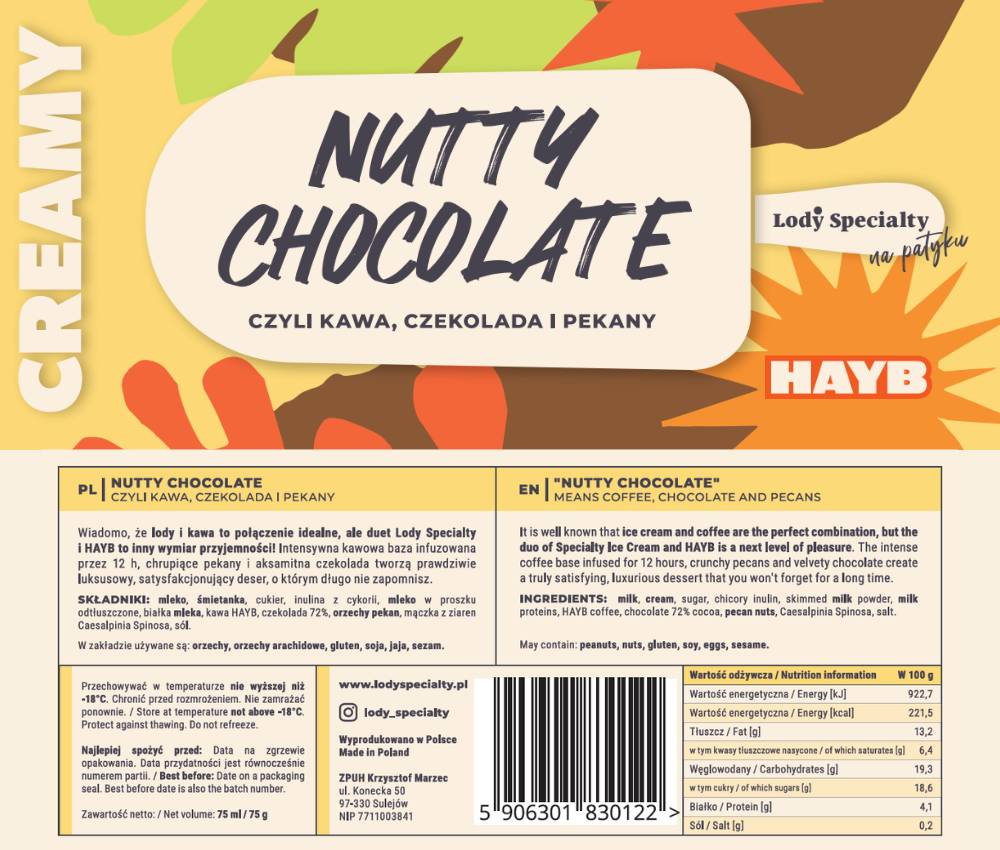 lody na patyku kawa HAYB nutty chocolate