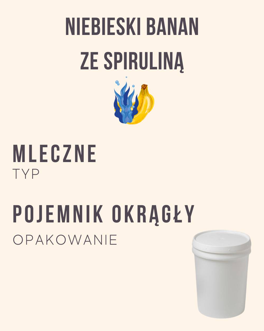 Niebieski banan ze spiruliną