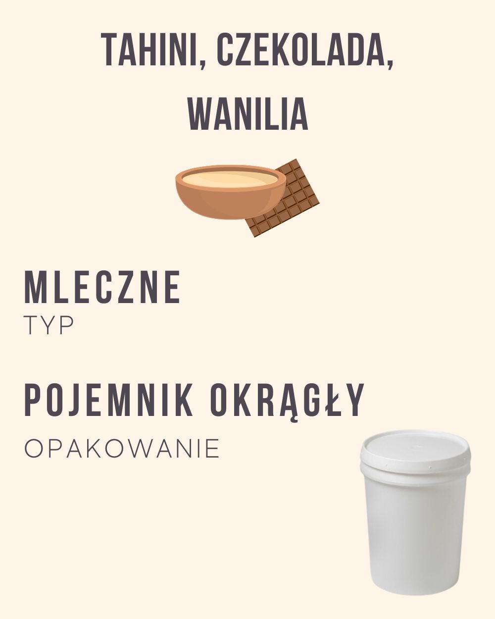 M.79 - Tahini, czekolada, wanilia - 4 kg (pojemnik okrągły)