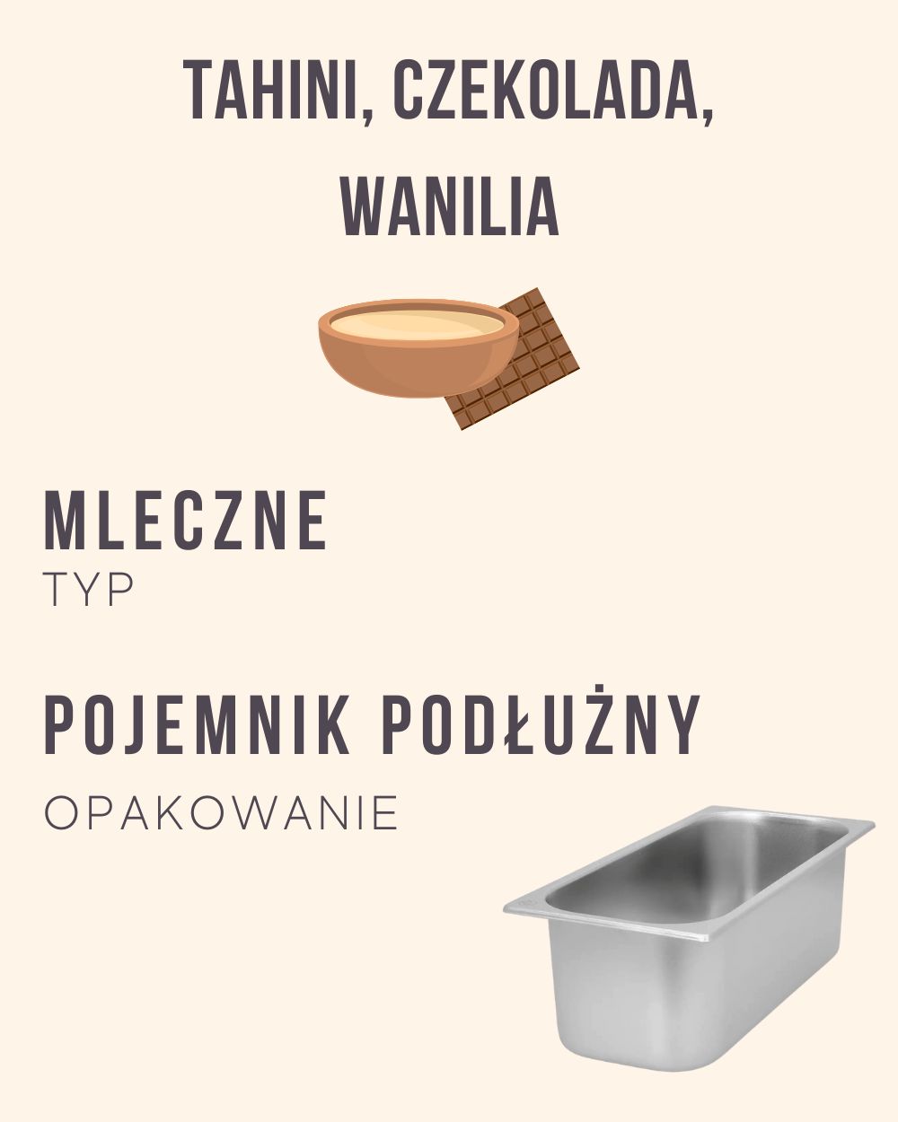 M.79 - Tahini, czekolada, wanilia - 4 kg (pojemnik podłużny)