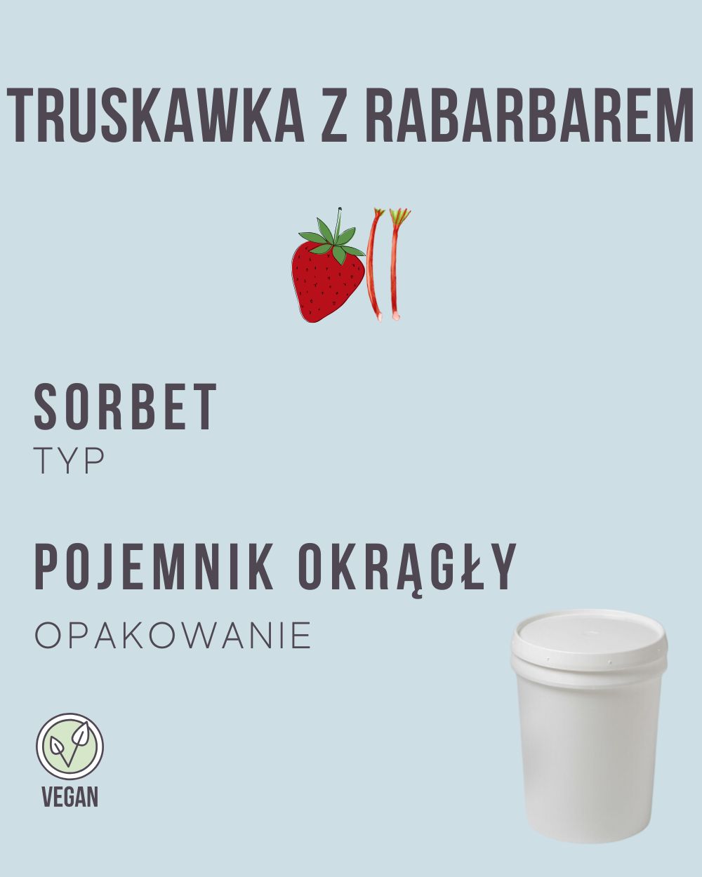 S.19 - Truskawka z rabarbarem - 4 kg (pojemnik okrągły)