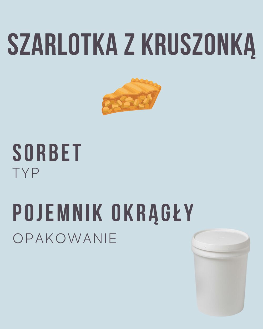 S.29 - Szarlotka z kruszonką - 4 kg (pojemnik okrągły)
